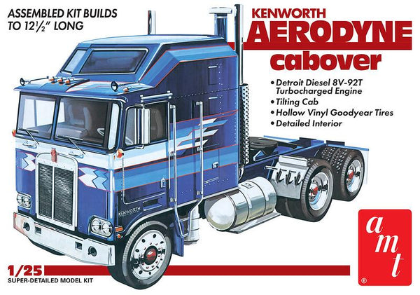 AMT 1463   1/25 SCALE  KENWORTH AERODYNE COE   PLASTIC MODEL KIT