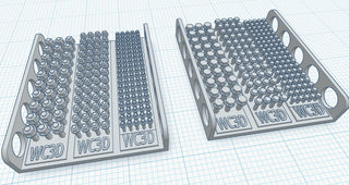BOLT CAP & NUT THREAD SET   3D printed  3/4", 1 1/4" & 1 1/2:  Sizes              Chassis section