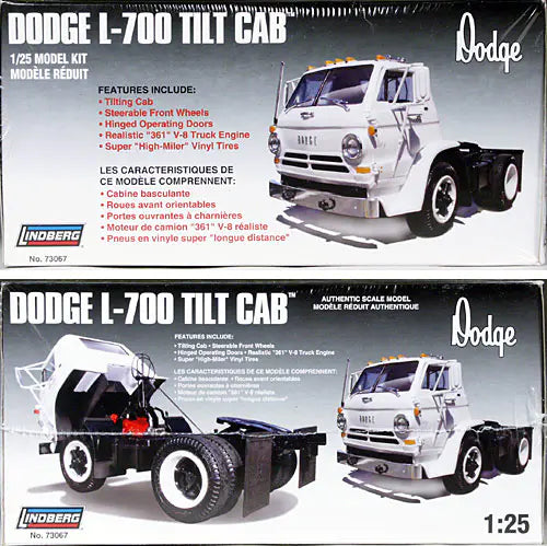 LINDBERG    1969 DODGE L-700 S/A Tractor kit   1/25       Plastic model kit