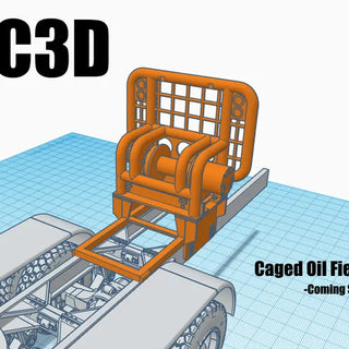 OIL FIELD HD WINCH AND CAGE   1/25  3D PRINTED                                        CHASSIS  BODY