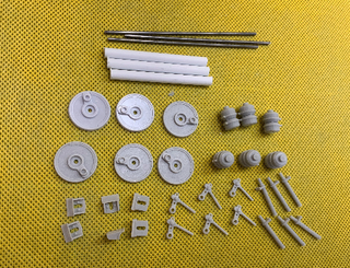 RA2      Auslowe Trailer axle set of 3 FOR tRI AXLE   1/25 scale