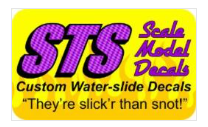 STS DECALS   #9   PURPLE CAB DECAL    1/25 scale                                                 DECALS