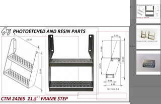 CTM24265     21.5" Truck Frame Step    Photoetched