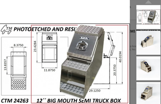 CTM24263     12" Big Mouth Truck Step Box   Photoetched