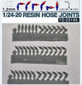 18F    Resin Hose connectors  1/24 scale                                                  engines