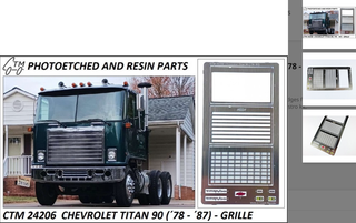 CTM24206 CHEVROLET TITAN GRILL SET  '78 - 87  Photoetch