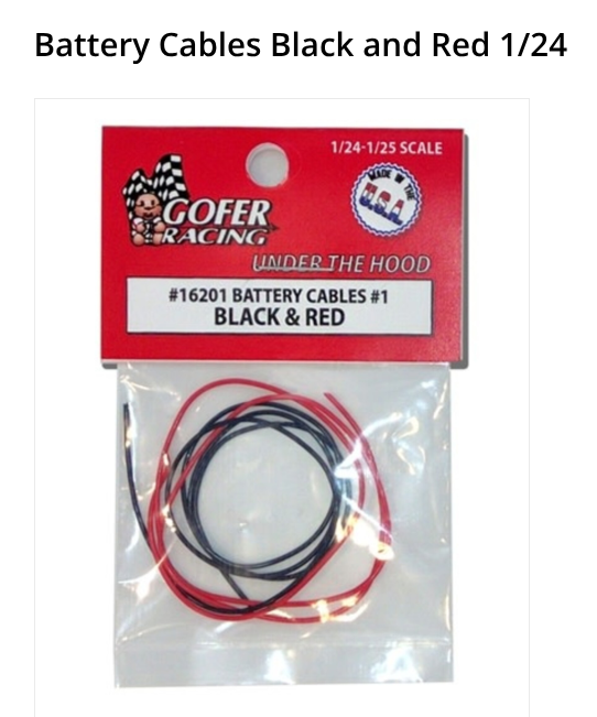 GOFER 16201    Battery Cables  Red & Black