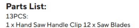 13 pc Mini hacksaw pen type saw