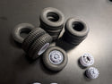 GARAGE SALE  T38/39-5   GENERAL REAL RUBBER TIRES 20" WITH 5 HOLE BUDDS TANDEM SET