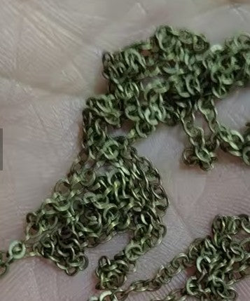 CH#9   Brass coloured Copper Chain 36" length. SIZE B=  2.1 x 2.6 MM link