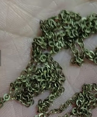 CH#9   Brass coloured Copper Chain 36" length. SIZE B=  2.1 x 2.6 MM link
