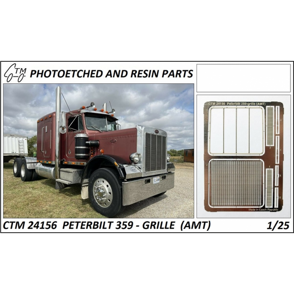 CTM24156   PETERBILT 359 GRILLE   Photoetched  1/25 scale