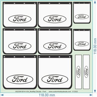 1/25 scale Decal Mudflaps   FORD TRUCK                                       DECALS MUDFLAPS