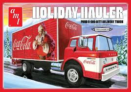 AMT1459   Ford C600 Coke Holiday Van truck Truck 1/25 scale Plastic model kit