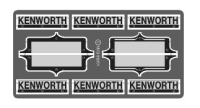 Kenworth Badges   1/25 or 1/24                                                         Photoetch cab hood parts