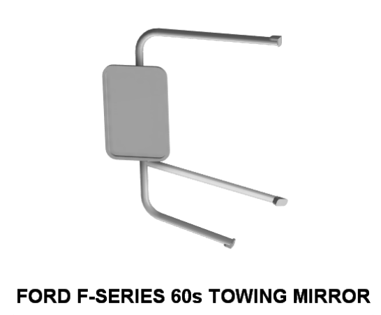 3D Printed  Ford F series 60's 70's towing mirrors 1 Pair                  Scenes Unlimited