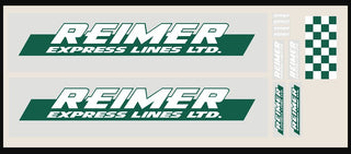DECAL    REIMER EXPRESS STRAIGHT TRUCK SET   1/25 scale