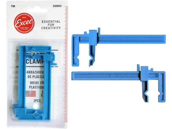 EXCEL55663    Small Plastic Modellers Clamps  2 /pack