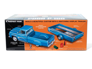 AMT1407      1960 Ford F-100 w/ trailer   NEW TOOLING!    1.25 scale Plastic model kit