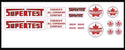 DECAL  SUPERTEST OIL  STRAIGHT TRUCK SET 1/25 scale