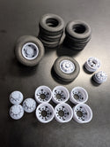 GARAGE SALE  T38/39-5   GENERAL REAL RUBBER TIRES 20" WITH 5 HOLE BUDDS TANDEM SET
