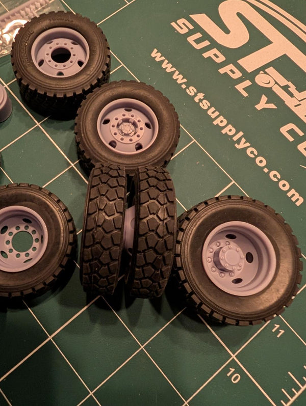 GARAGE SALE   T40DP-5H      T40 5 Hole Float Bridgestone Tires with 5 Hole Budd Deep Tread Drive tires