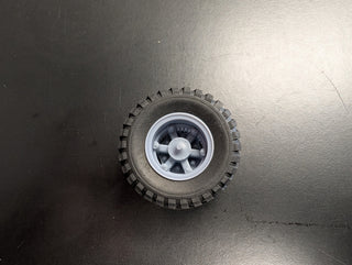 GARAGE SALE T44-6  SIDE ARMOUR TIRE 24"  WITH MACK STYLE 6 SPOKE WHEELS TANDEM SET