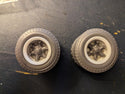 LOWBED TIRE WHEEL SET 1 PAIR DUALS   1/25 SCALE     TIRE AND WHEELS