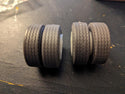 LOWBED TIRE WHEEL SET 1 PAIR DUALS   1/25 SCALE     TIRE AND WHEELS