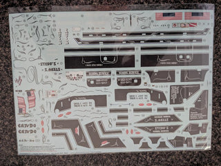 Cando Wrecker Decal Sheet    For Revell Kit#7541 BLACK VERSION                     DECALS