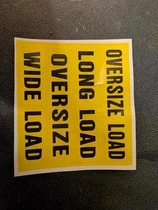 LOAD  DECALS  BLACK ON YELLOWINK      ASSORTED /SHEET       1/24-1/25