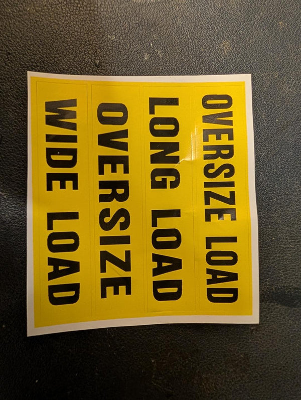 LOAD  DECALS  BLACK ON YELLOWINK      ASSORTED /SHEET       1/24-1/25