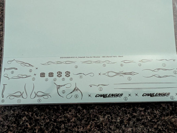 Cando Wrecker Decal Sheet    For Revell Kit#7541 BLACK VERSION                     DECALS