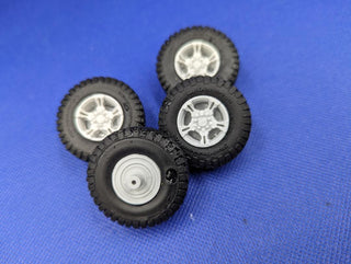 GARAGE SALE  17" Wheels with Rubber Tires   1/25 scale set of 4 (Copy)