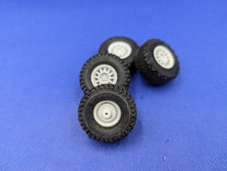 GARAGE SALE  17" Wheels with Rubber Tires   1/25 scale set of 4 (Copy) (Copy)