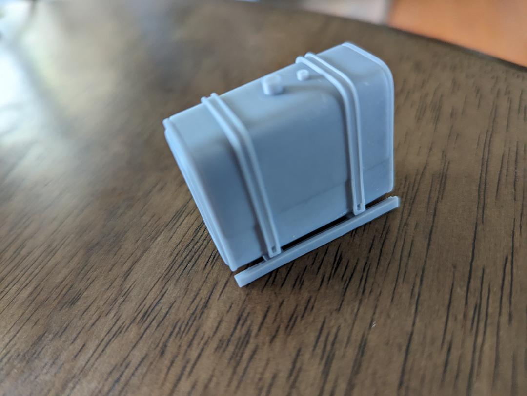 Behind Cab top of Frame hydraulic tank 3D printed Tanks & Boxes ST