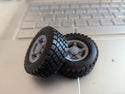 GARAGE SALE  BRIDGESTONE 22.5" L375 Float Tires (FLAW ON BACK) & 5 SPOKE WHEELS 3D