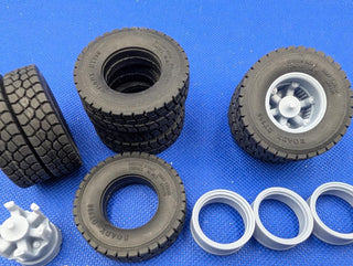 Garage Sale   T37 Drive Tires with 6 Spoke (Mack Style Hubs) Hubs Drive set 4 dual sets