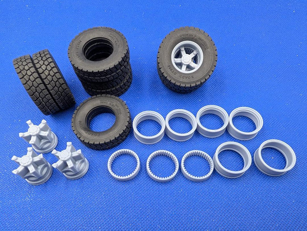 Garage Sale   T37 Drive Tires with  5 Spoke (DAYTON Style Hubs) Hubs Drive set 4 dual sets