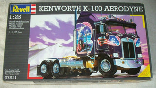 1/25 SCALE REVELL KENWORTH K100 AERODYNE MODEL TRUCK KIT  #07511
