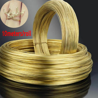 BRASS BENDABLE PIPING WIRE  10METER ROLL .5MM (1/2" SCALE)
