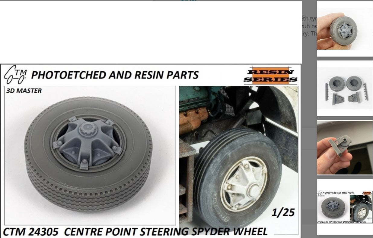 CTM24305 5 SPOKE CENTER POINT STEER WHEELS 1/PAIR 1/25 SCALE | ST ...