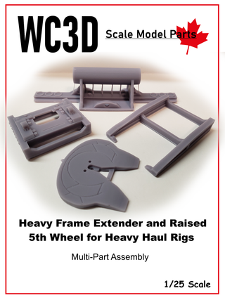 Heavy Duty frame extender and high Fifth whl   1/25 scale  3D