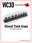 FUEL TANK CAPS   8/Pack Different sizes   3D                                               TANKS