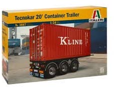 ITALERI 3887    20FT CONTAINER AND TRAILER 1/24 SCALE KIT