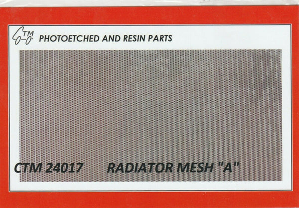Plastic Radiator Mesh RADIATOR MESH TYPE A PHOTOETCHED 1/25 | ST Supply Co. Ltd.