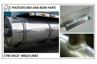 WELD LINES   1/25 or 1/24 scale  Detailing item for truck models  Photoetched - ST Supply Company