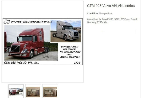 CTM023 VOLVO VN/VNL SERIES PHOTO ETCHED DRESS UP KIT