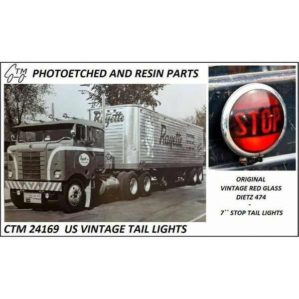 Vintage Tail Lights    RED light  "STOP"  CTM24169