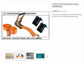 HAND RATCHET STRAP Kit   Orange STRAPS  4 RATCHETS/KIT 1/25 - ST Supply Company